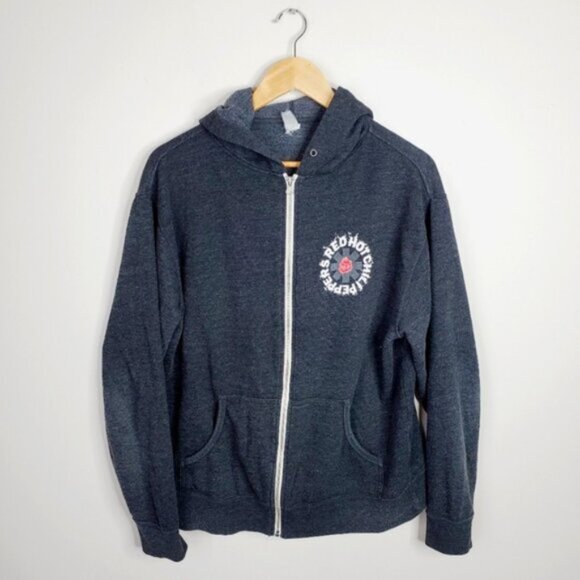 Red Hot Chili Peppers Other - Red Hot Chili Peppers Mothers Milk Zip Band Tour Merch Y2K Grey Hoodie L